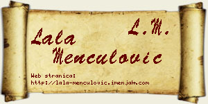 Lala Menčulović vizit kartica
